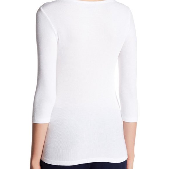 NWOT Three Dots Hilary 3/4 Length Sleeve Tee - Picture 7 of 7